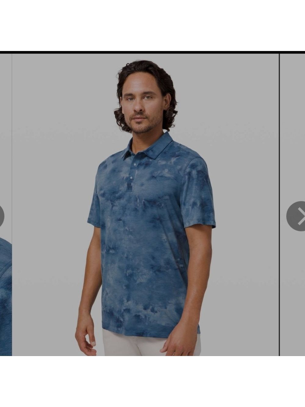 Lululemon Evolution Polo Wash Diamond Dye True Navy Chambray Small
